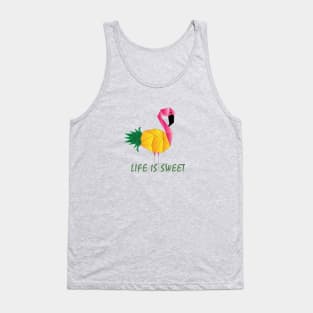 Geometric Flamingo Art | Pineapple Tank Top